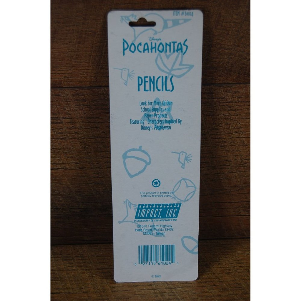Vintage Disney Pocahontas Collectors Pencils Impact, Inc Hills Department Store - Picture 5 of 7